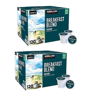 Kirkland Signature Coffee Organic Breakfast Blend K-Cup Pod 120 Count ...