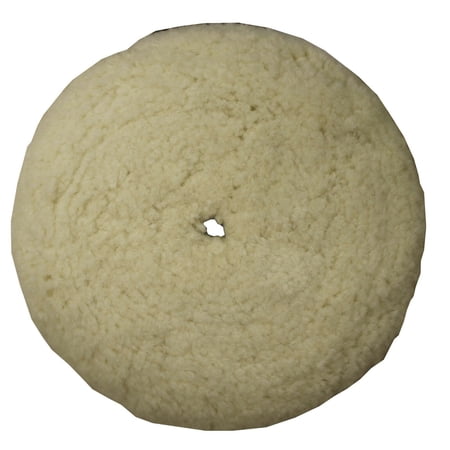 Wool 9" HEAVY CUT Automotive Buffing Pad Single-Sided (6" Hook and Loop) SS-WOOL