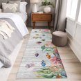 thumbnail image 4 of Seahorse Coastal 2'x6' Runner Rugs for Hallway Kitchen Bedside Non Slip, Nautical Ocean Summer Beach Coral Wooden Entryway Rug Runners with Rubber Backing, Long Carpet Runner for Laundry Room, 4 of 8