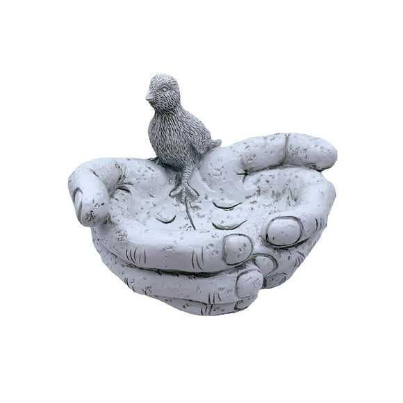 Comedero Para Baño De Pájaros, Comedero Realista En Forma De Mano, Comedero Para Pájaros De Resina, Decoraciones De Jardín Al Aire Libre, Adornos Para Patio, Camino, Porche Minnieouse HA016175-00