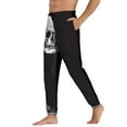 thumbnail image 3 of Xecao Gothic Skull Drape Print Active Tech Joggers for Men, Mens Sweatpants Lounge Pants with Pockets-Small, 3 of 5