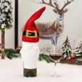 thumbnail image 7 of Jiaroswwei Wine Bottle Cover Exquisite Ornamental Adorable Christmas Faceless Hat Champagne Bottle Decoration for Party, 7 of 7