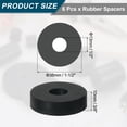 thumbnail image 2 of 6Pack Thick Rubber Spacer, 1-1/2 Inch OD x 1/2 Inch ID x 3/8 Inch Thickness, 2 of 6