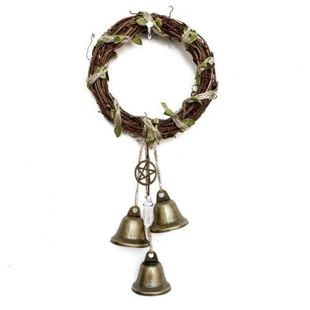 

Witch Bells Protection for Door Knob Hanger Wiccan Wind Chimes Witchy Things Clear Negative Energy Attracts Positive Witchcraft Wicca for Boho Home Room Decor