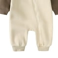 thumbnail image 4 of Jkety New Born Clothes Baby Boy Newborn Baby Romper Fleece Onesie Jumpsuit Toddler Warm Hooded Outwear Outfits for Infant Brown,9-12 Months, 4 of 6
