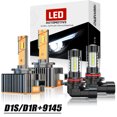 thumbnail image 1 of For Mitsubishi Eclipse 2009-2012 4PCS D1S + 9145 LED Headlight Bulbs High/Low + Fog Lights, 1 of 10