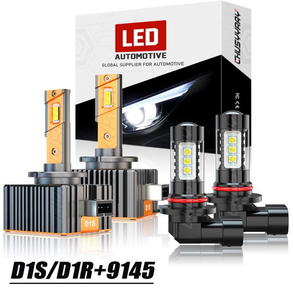 Pour Mitsubishi Eclipse 2009-2012 4 Pcs D1S + 9145 Ampoules de Phares LED Haute/basse + Feux de Brouillard