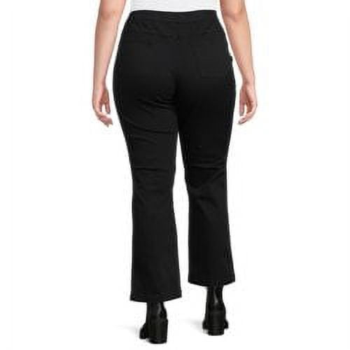 BCG womens black size large pants athleisure bootcut pull on