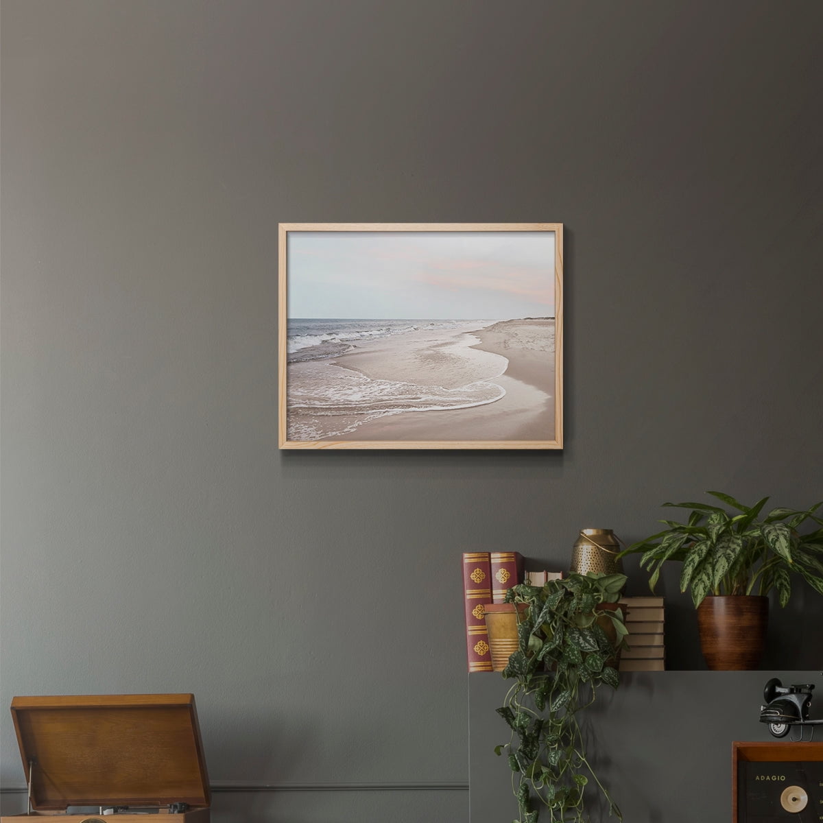 Corolla Soft Shore by Natalie Carpentieri - Restickable Framed Giclée Print