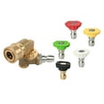 thumbnail image 3 of LOVIVER 1/4 inch 4500PSI Pressure Washer Spray Nozzle Tips + 180 degree Coupler Set, 3 of 8