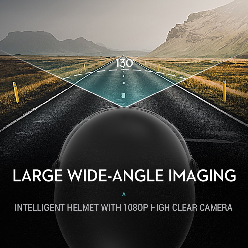 E Smart Bike Helmet For Adult 1080p@30fps Camera 8 Hours Video 1300mAh For E-Bike And Electric Scooter Helmet W/ Safety Lights And Shock Absorption