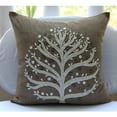 thumbnail image 3 of Pillow Covers, 22x22 inch (55x55 cm) Cushion Covers, Brown Pillow Covers, Pearls Tree Pillows Cover, Art Silk Square Pillow Cases, Floral Contemporary - Fortune Tree, 3 of 3