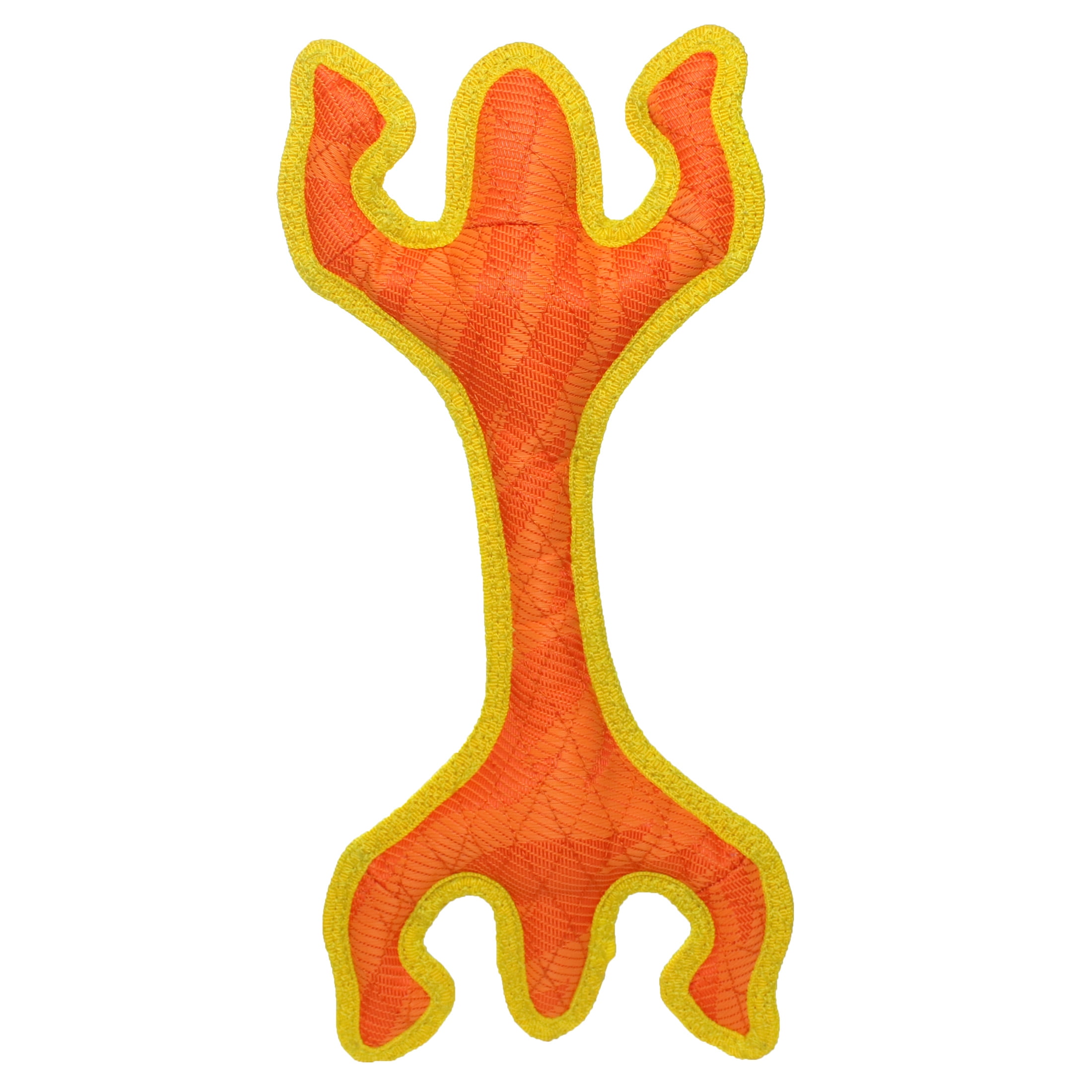 DuraForce Lizard Tiger Orange-Yellow Durable Woven Fiber Squeaky Dog Toy