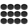 thumbnail image 1 of 2" Non Slip Furniture Coasters, 12pcs Round Rubber Furniture Pads Caster Cups Furniture Feet Floor Protectors Bed Stopper for Hardwood Floors Table Sofa, Black, 1 of 7