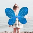 thumbnail image 2 of Butterfly Enfant Costume Butterfly pour Bal Masqué Fête Carnavals Bleu, 2 of 10