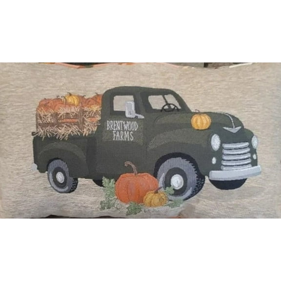Farmhouse Pumpkin Truck Throw Pillow, 14 x 24