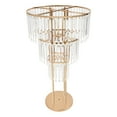 thumbnail image 2 of 3 Tiers Wedding Flower Stand Gold Round Crystal Flower Stand 11.02lbs Load-bearing Capacity, 2 of 12