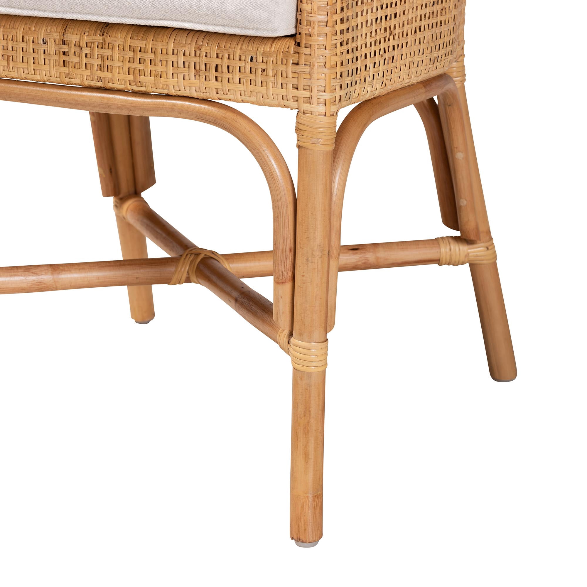 Bali & pari Bella Rattan BOHO Dining Chair, Natural Brown