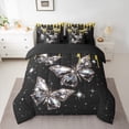 thumbnail image 2 of Castle Fairy Abstract Butterfly 7-Piece Twin Bedding Sets for Girls Teens Boys Women,Sparkling Sequin Crystal Bedding Comforter Set,Bling Glitter Breathable Sheet Sets,Microfiber Bedroom Decor, 2 of 8