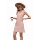 thumbnail image 3 of Vestido de Mujer de Color Liso, Sin Mangas, con Escote en V y Bolsillos, Color Rosa, Talla L, 3 of 10
