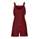 thumbnail image 5 of Mono corto de verano informal con botones para mujer - Poliéster, sin mangas, pantalón corto ancho - S-XXL, 5 of 5