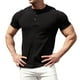 thumbnail image 1 of pstuiky camisetas de hombre, Blusa informal de manga corta con cuello vuelto, bolsillos cargo, botones y color liso para hombre camisas casuales para hombre xxl, 1 of 5