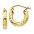 thumbnail image 1 of 10k Yellow Gold 3mm Round Hoop Earrings, 1 of 5