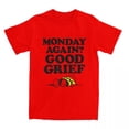 thumbnail image 1 of Camisetas para hombre y mujer, de Peanuts, Charlie Brown, Monday Good Grief, Snoopy, 100 % algodón, camisetas de manga corta con cuello redondo, idea de regalo, 1 of 5