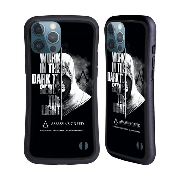 Head Case Designs Officially Licensed Assassin's Creed Legacy Typography Half Hybrid Case Compatible with Apple iPhone 13 Pro Max