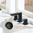 thumbnail image 3 of CASAINC 8 in. Widespread Double Handle Bathroom Sink Faucet with Pop-up Drain in Matte Black, 3 of 9