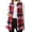 Red, variant on Cuteduck Womens Sleeveless Plaid Vest Wool Blazer Jackets Cardigan Outerwear Fall Winter Tops S-2XL