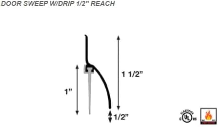 Premium Extra Long Door Sweep Door Bottom - Weather Stripping - Easy Installing for Any Door. Keeps The Rain Out - from high Grade Vinyl - Aluminum for Residential/Commercial use