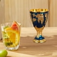 thumbnail image 6 of jicheng Vintage Medieval Goblet Engraved Zinc Alloy Vintage Handcraft Metal Cup gold blue, 6 of 9