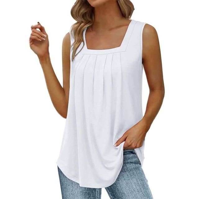 Cathalem T-Shirts pour Femmes Col en V Basique Tee Manches Courtes Col Rond Froncé Ajusté Tee Shirts Crop Tops, Blanc TG