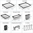thumbnail image 4 of Costway Over Sink Dish Drying Rack 2 Tier Adjustable (21''-39'') Length w/ 8 Hooks, 4 of 10