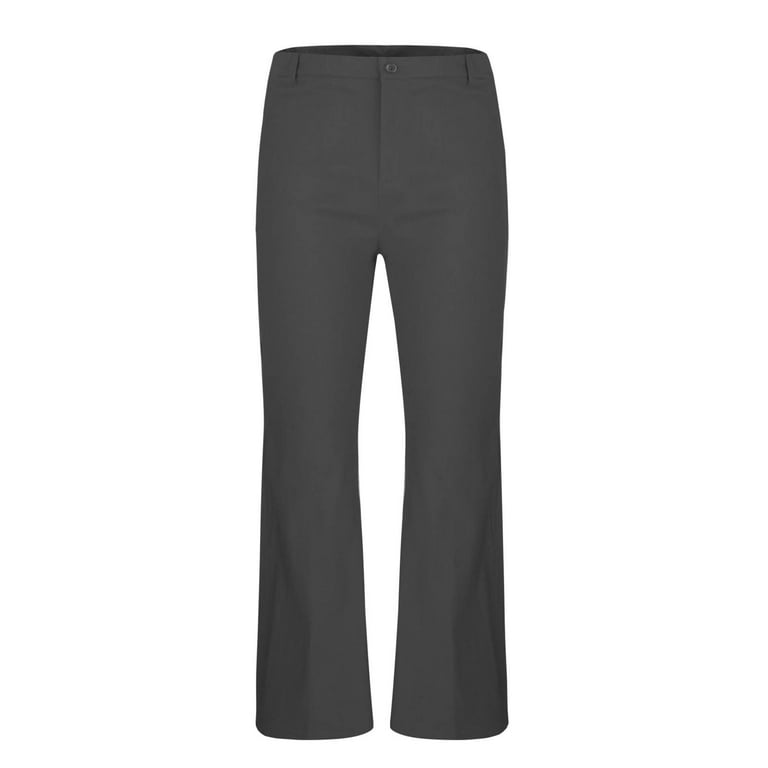 パンツ waid slacks  baggy flare slacks Zynviq Mens Bell Bottom Flare Pants Zipper High Waist Solid