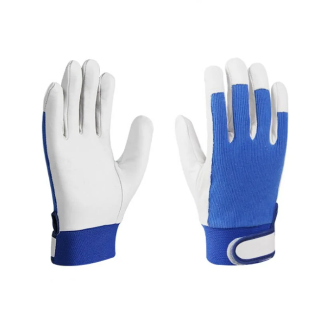 Guantes de soldadura, guantes de cuero resistentes al calor para soldador/asar a la parrilla/barbacoa/horno/chimenea/estufa de leña (1 par),22*10cm