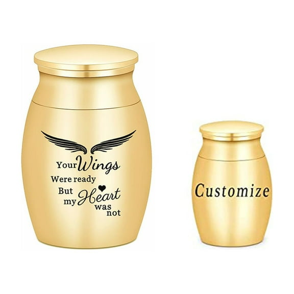 Small Cremation Keepsake Urns for Human Ashes Mini Cremation Urn Small Funeral Urns for Ashes Stainless Steel Cremation Funeral Urn