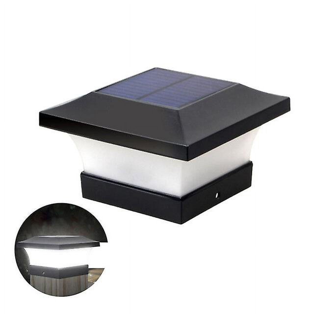 Luz Led cuadrada de energía Solar para jardín, luces de poste Ip65, columna de luz impermeable para jardín, porche, lámpara de pared exterior