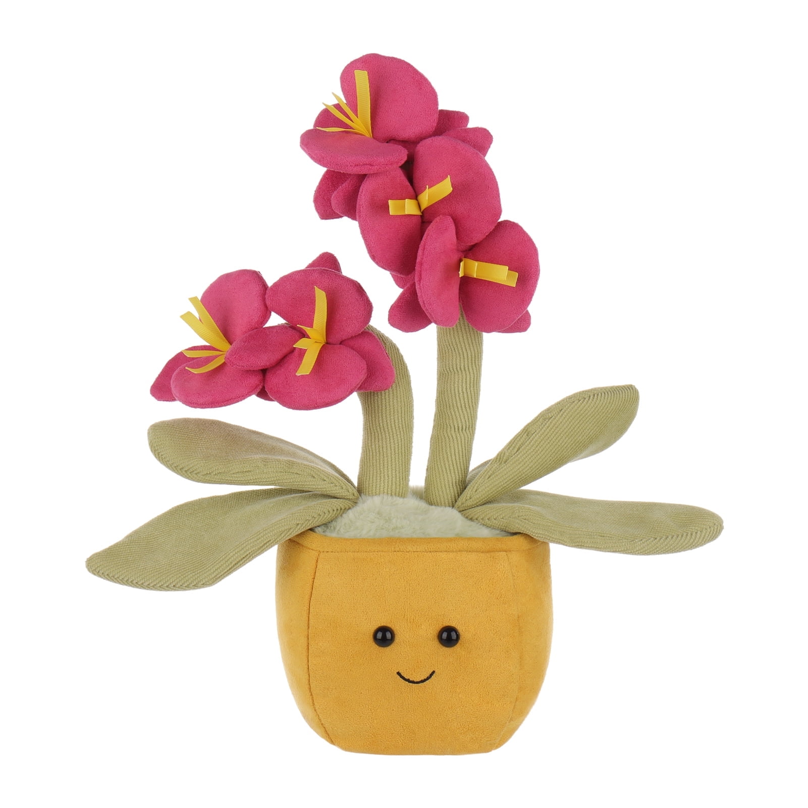 Apricot Lamb Pink Potted Butterfly Orchid Stuffed Animals for Kids 11 Inches