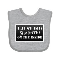 Inktastic 9 Months on the Inside Boys or Girls Baby Bib