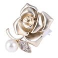 thumbnail image 1 of MasteelfCA Golden Rose Shape Car Perfume Clip Sparkling Rhinestone and Pearl Vent Clip Charms Aromatherapy Diffuser Solid Auto Vehicle Dashboard Bling Decor Gift with Random Cotton Pad, 1 of 8