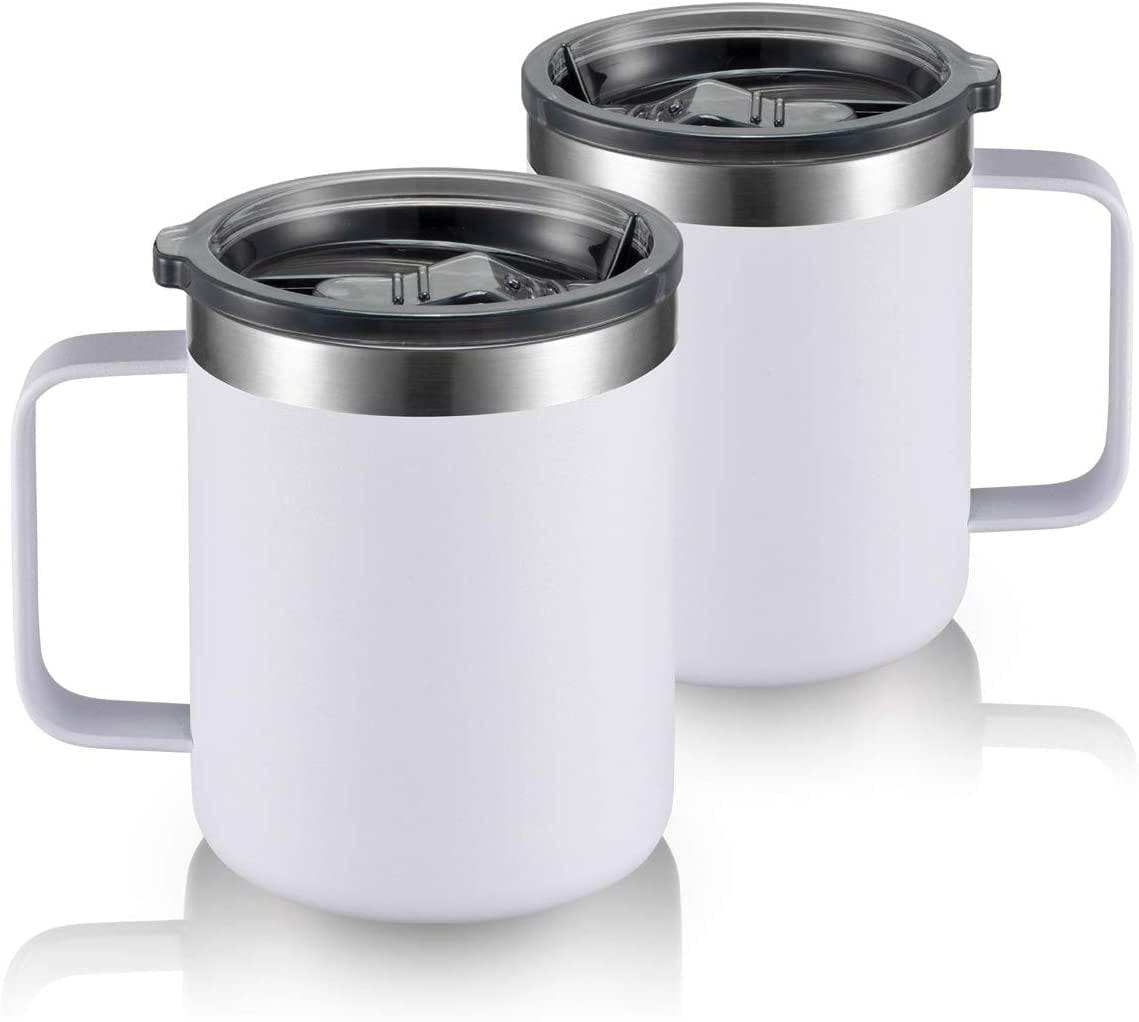 2pcs Stainless Steel Drinking Wine Tea Water Mug Whisky Cup Silver 4 Sizes