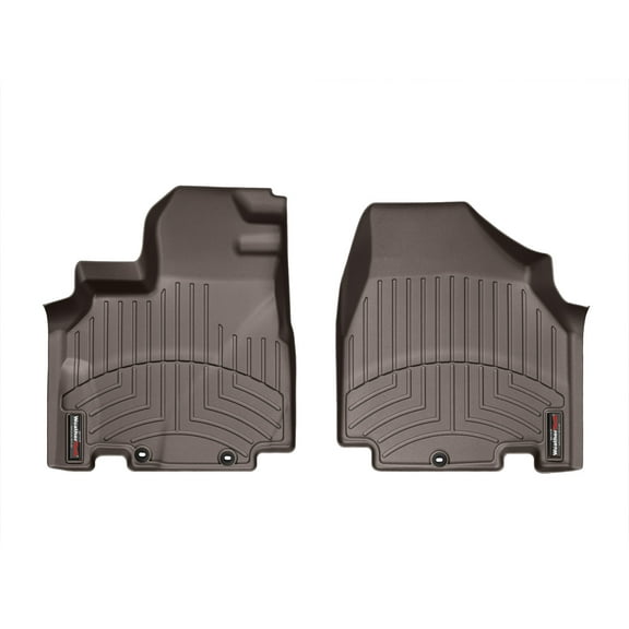 WeatherTech Custom Fit FloorLiners compatible with 2011-2017 Honda Odyssey - 1st Row (Driver & Passenger), Cocoa