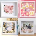 thumbnail image 6 of 8x8 Shadow Box Frame Display Case with Letter Stickers, 3D Picture Frame, Display Case Box for Memorabilia, Baby Items, Wedding Memories, Crafts, Tickets and Photos (8x8), 6 of 6