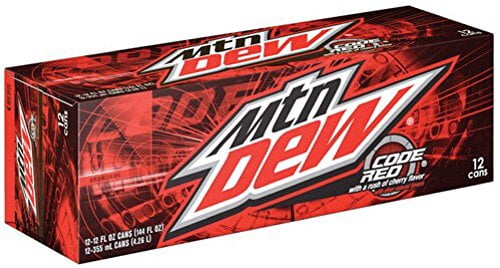 Mountain Dew Code Red Soda, 12 oz Can (Pack 24) - Walmart.com