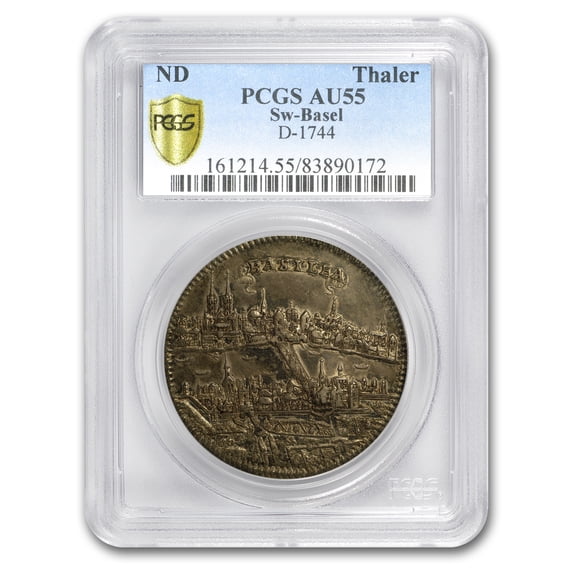 (No Date) Switzerland Basel Canton Thaler AU-55 PCGS (Dav-1744)