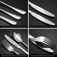 thumbnail image 6 of 20PCS Silverware Set, Stainless Steel Flatware Set 4 Knives 4 Forks 4 Spoons 4 Tea Forks 4 Teaspoons with Beautiful Flower Pattern for Kitchen Restaurant Party Sliver, 6 of 7