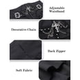 thumbnail image 6 of FEOYA Ladies Goth Punk Skirts Black Women Grunge A-line Skirt Y2k Mini pleated Skirt High Waisted Rock Short Skirt for Party Club Rave M, 6 of 7