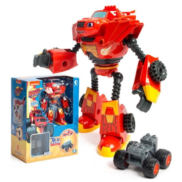Hot Anime Figure Blaze Monster Machines Cartoon Plastic/Alloy Deformed Car Model Action Figures Robot Toys Child Birthday Gifts JIANGLANG